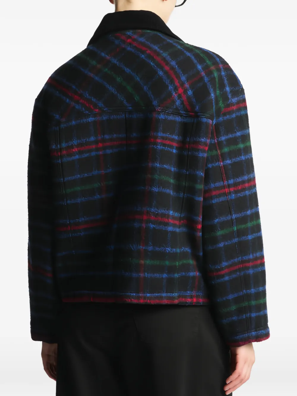 Fay tartan lobster-clasp jacket Blauw