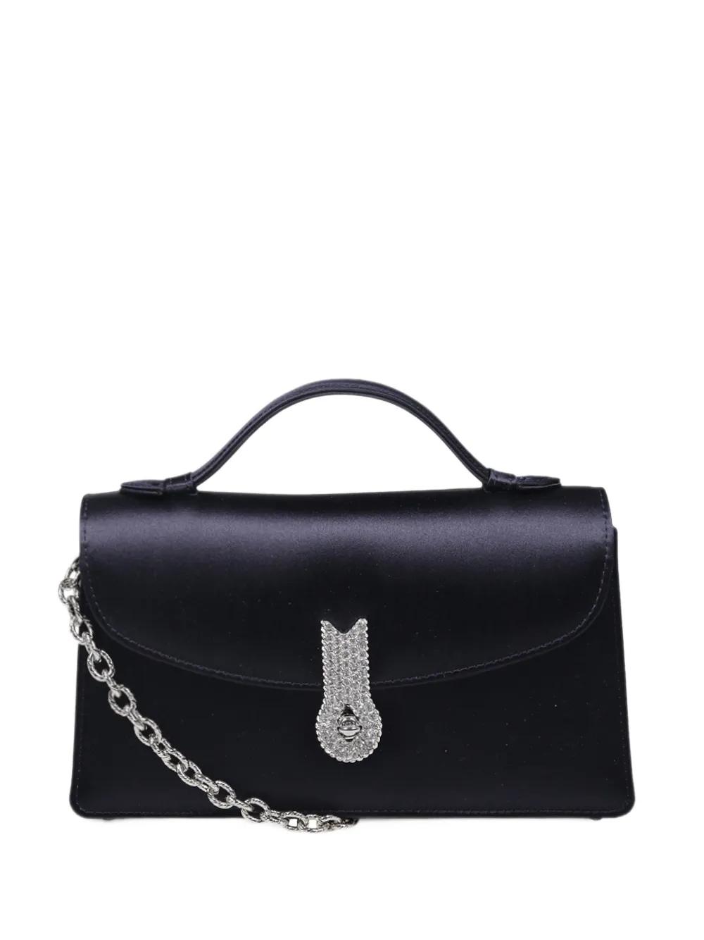 amato daniele crystal-embellished satin clutch bag - Bleu amato daniele crystal-embellished satin clutch bag - Bleu