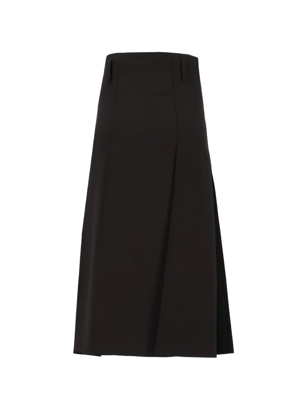 Al Duca D’Aosta 1902 pleated crepe midi skirt - Schwarz