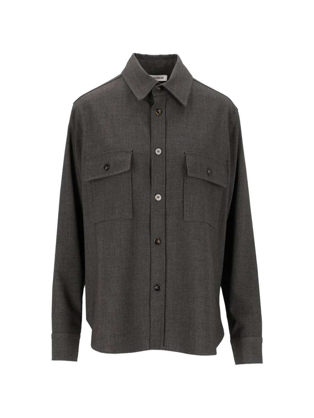 Al Duca D’Aosta 1902 button-up stretch-canvas shirt - Grau