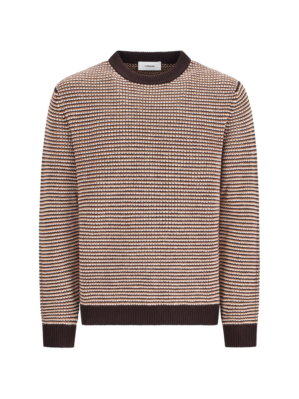 Lardini striped textured-knit sweater Bruin