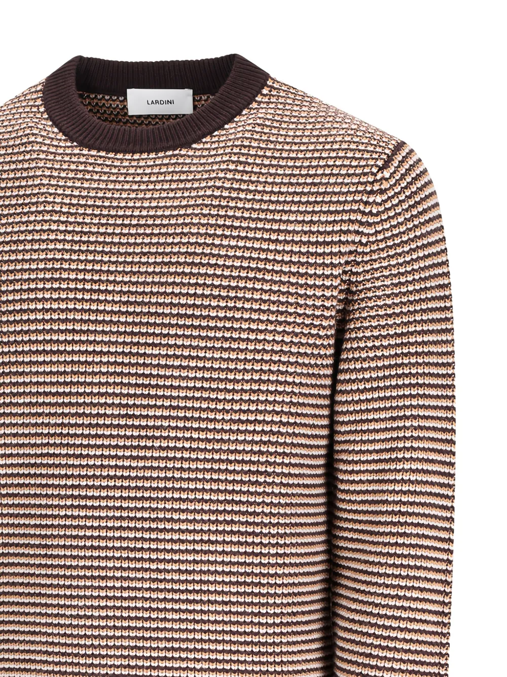 Lardini striped textured-knit sweater Bruin