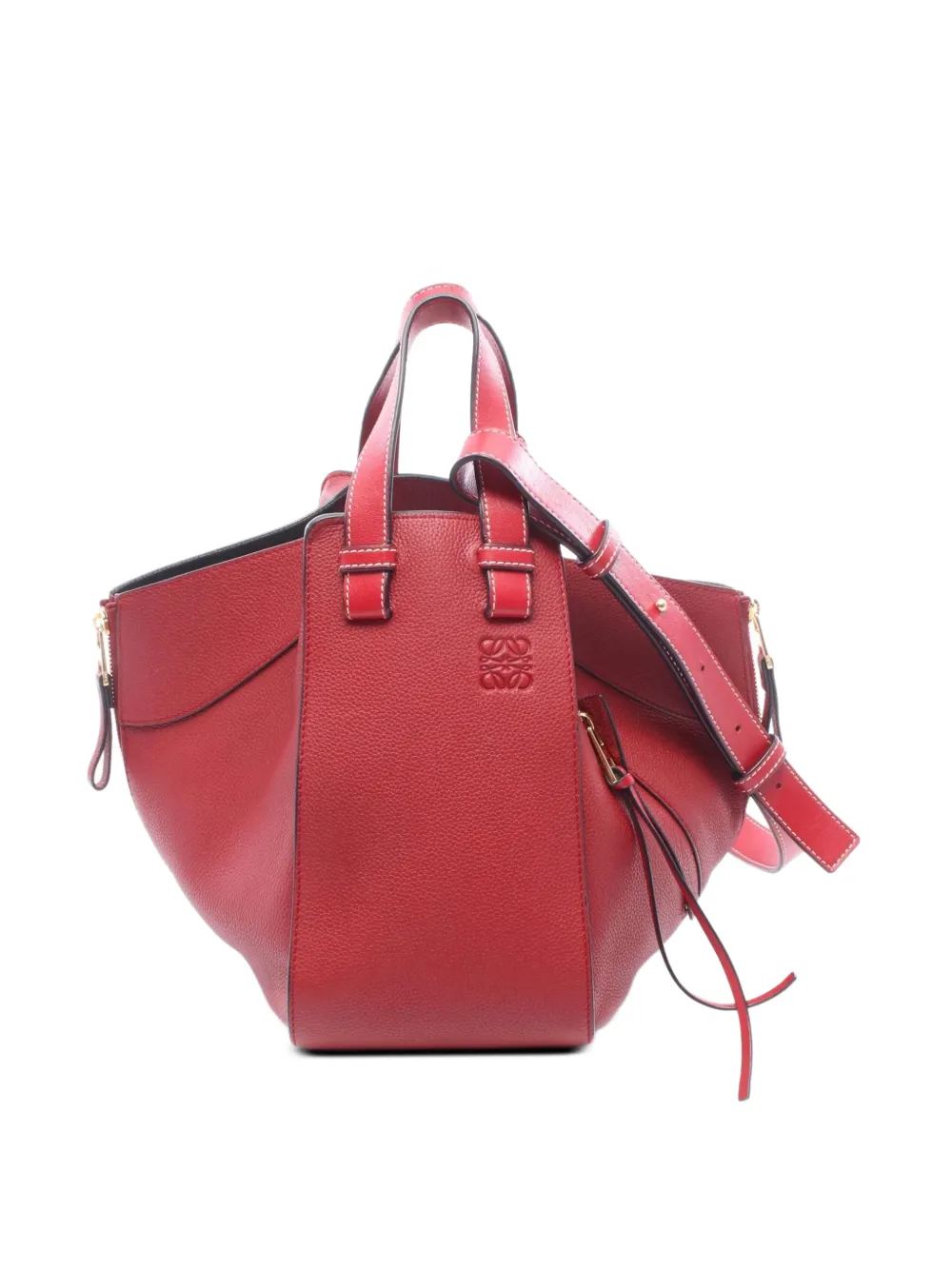 Loewe Pre-Owned 2010-2026 Small Calfskin Hammock satchel - Rot