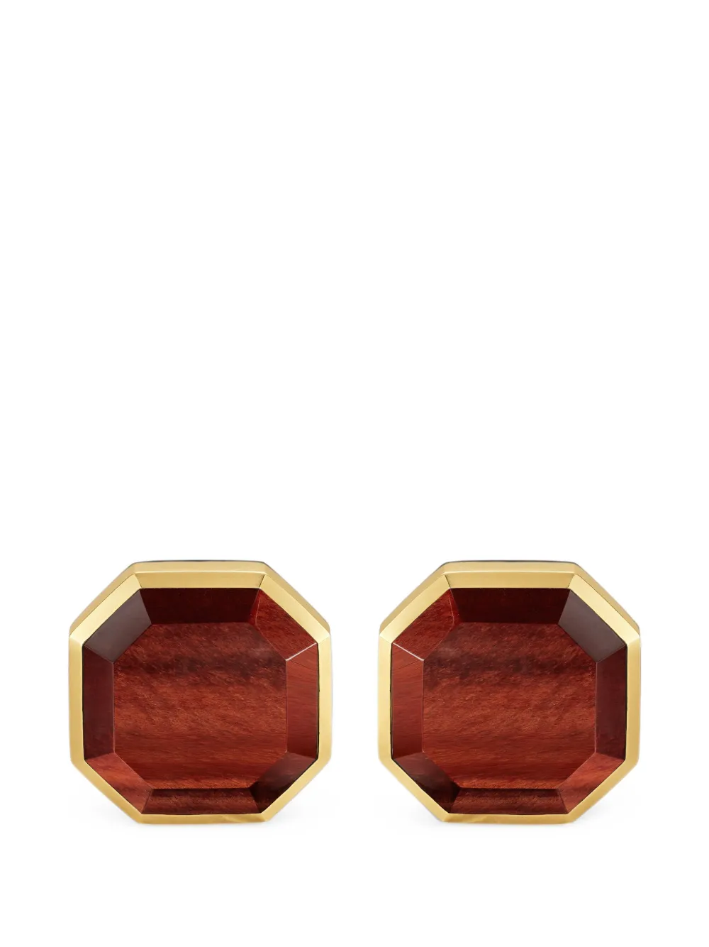 David Yurman Streamline red-tiger's eye cufflinks - Or