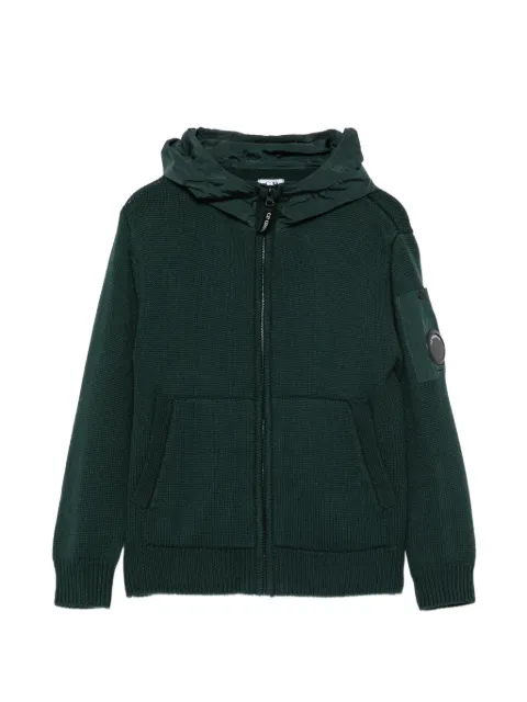 C.P. Company Kids Goggle-detail zip-up cardigan