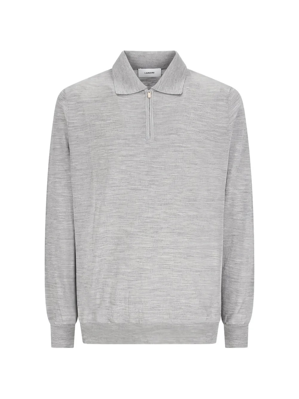 Lardini zip-fastening long-sleeve polo shirt Grijs