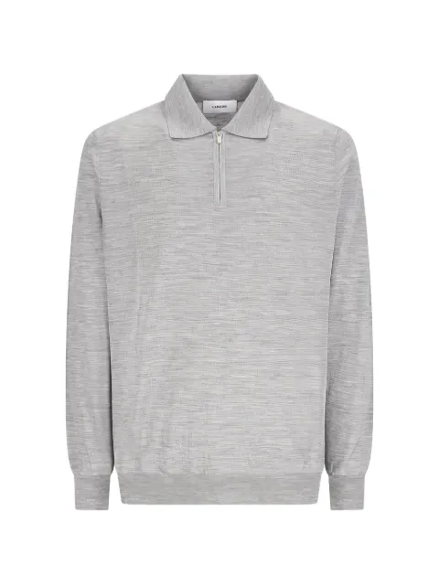 Lardini zip-fastening long-sleeve polo shirt