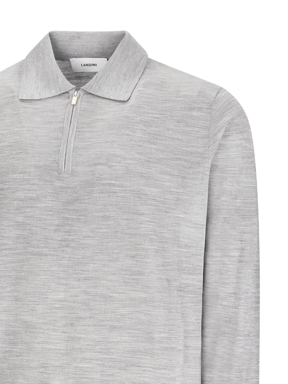 Lardini zip-fastening long-sleeve polo shirt Grijs