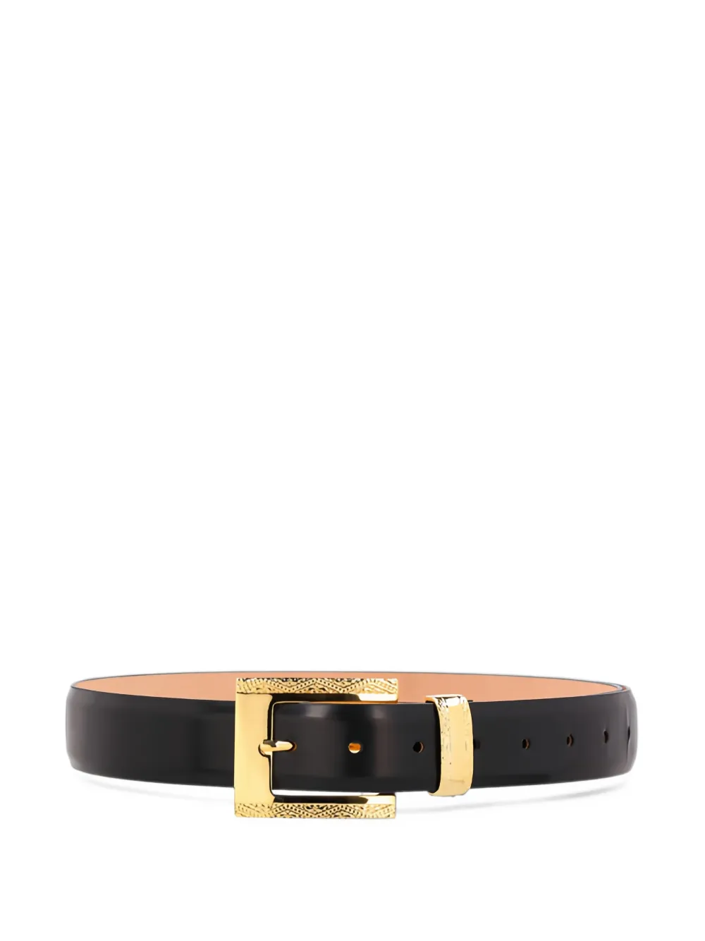 Magda Butrym engraved buckle leather belt Zwart