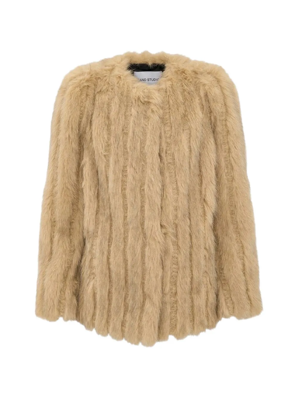 STAND STUDIO Sawyer faux-fur jacket - Nude