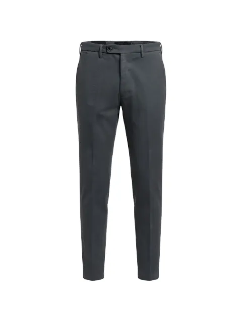michael coal pressed-crease tailored trousers