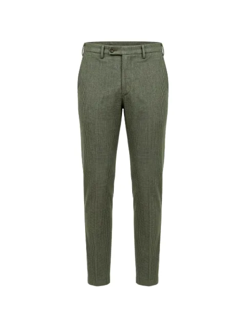 michael coal micro-check tailored trousers