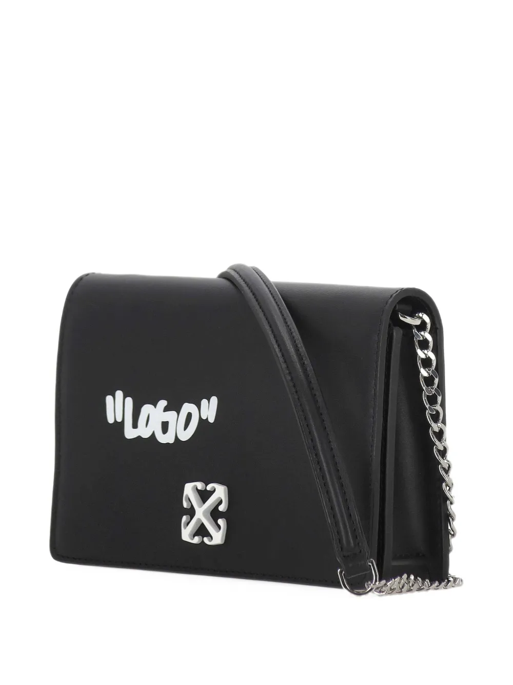 Off-White Arrows logo-print shoulder bag Zwart