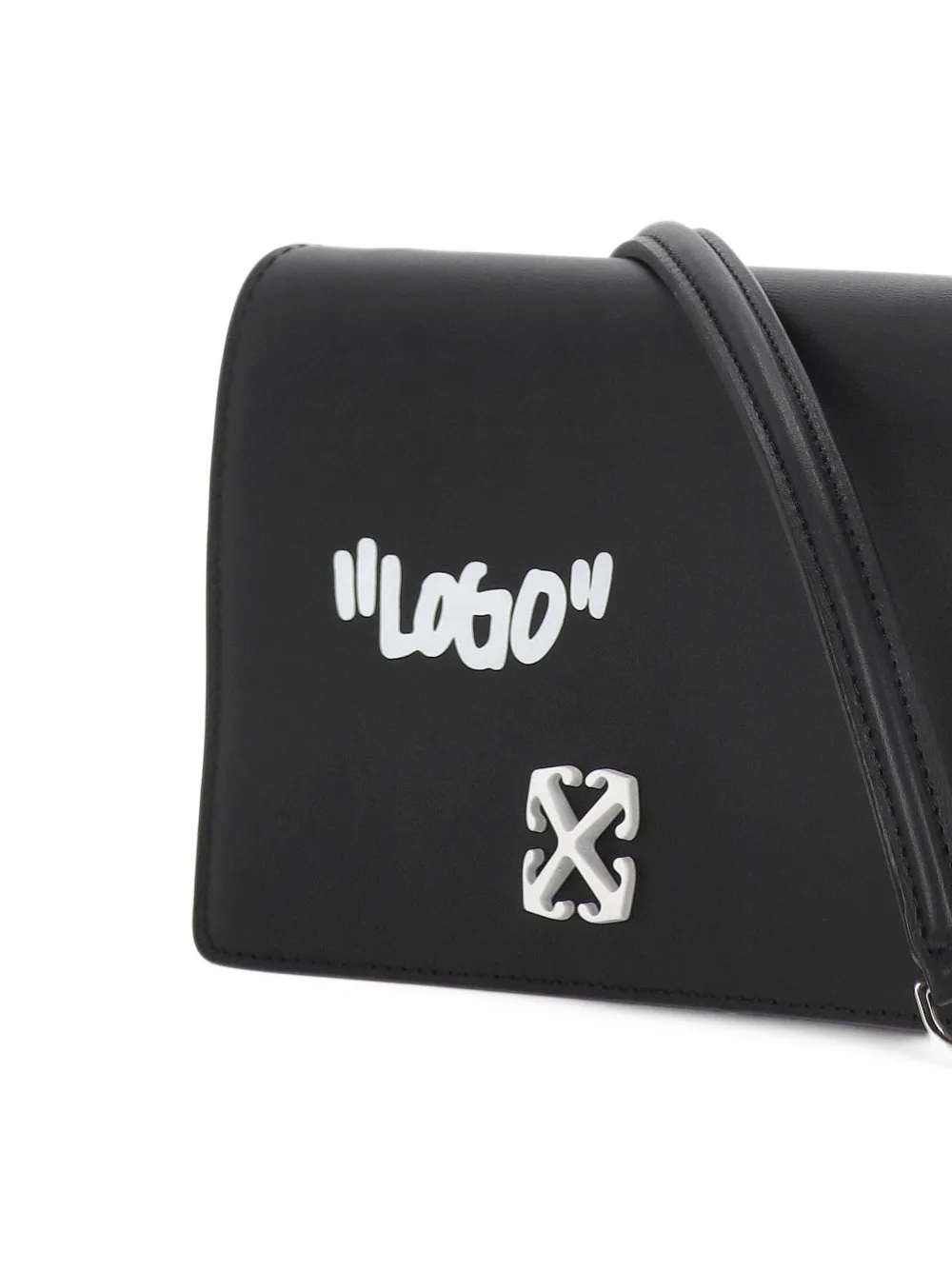 Off-White Arrows logo-print shoulder bag Zwart