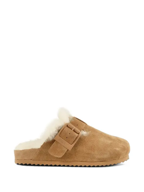 Colors Of California Slofi buckle-strap shearling-lined mules