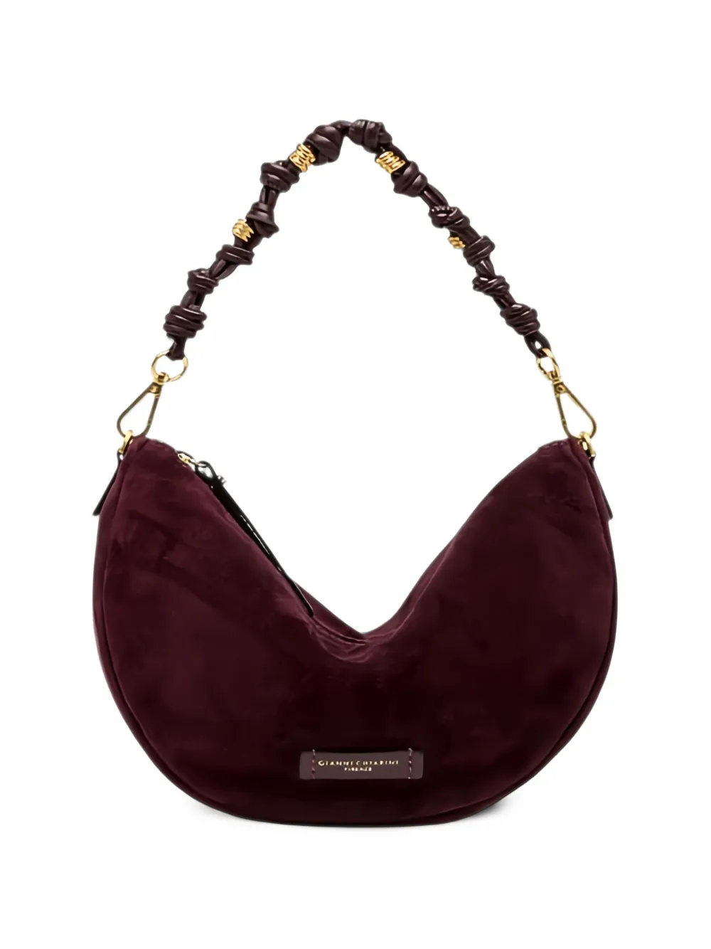 GIANNI CHIARINI small Cleo knotted-handle shoulder bag Rood