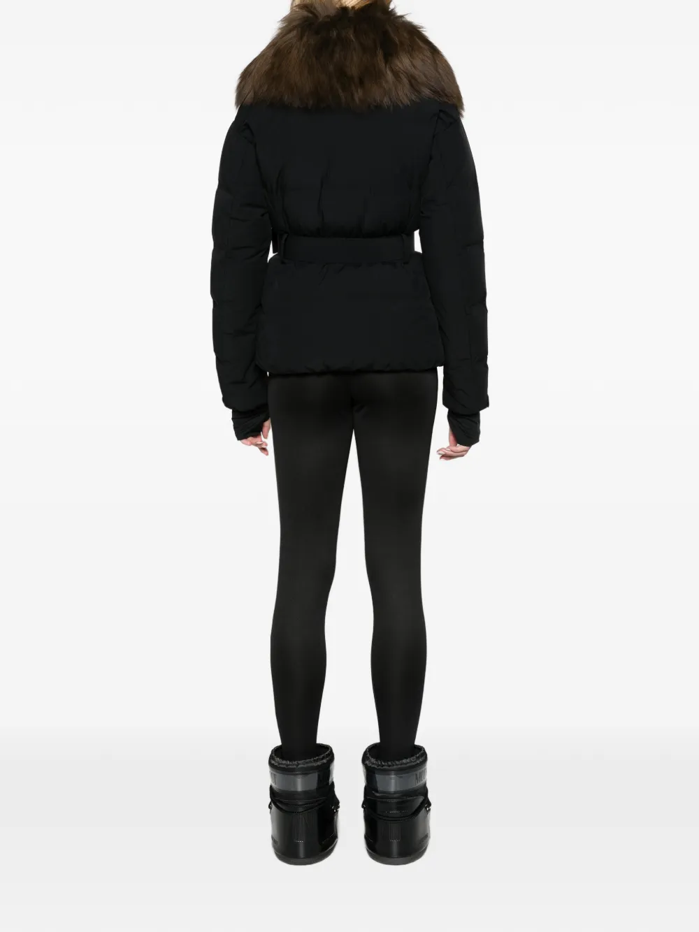 Moncler Grenoble Sioule shearling-trimmed insulated ski jacket Zwart