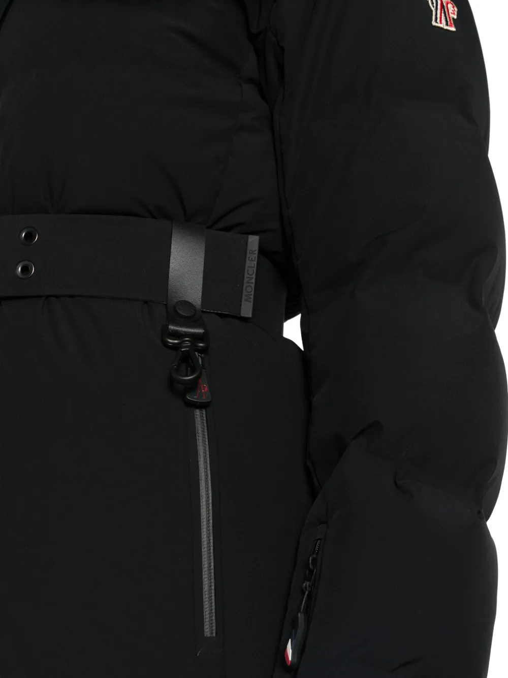Moncler Grenoble Sioule shearling-trimmed insulated ski jacket Zwart