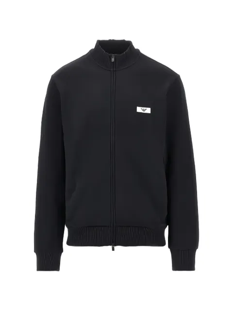 Ea7 Emporio Armani logo-patch zip-up jacket