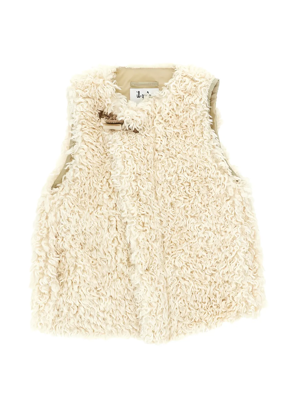 Il Gufo faux-shearling toggle-fastening gilet Beige
