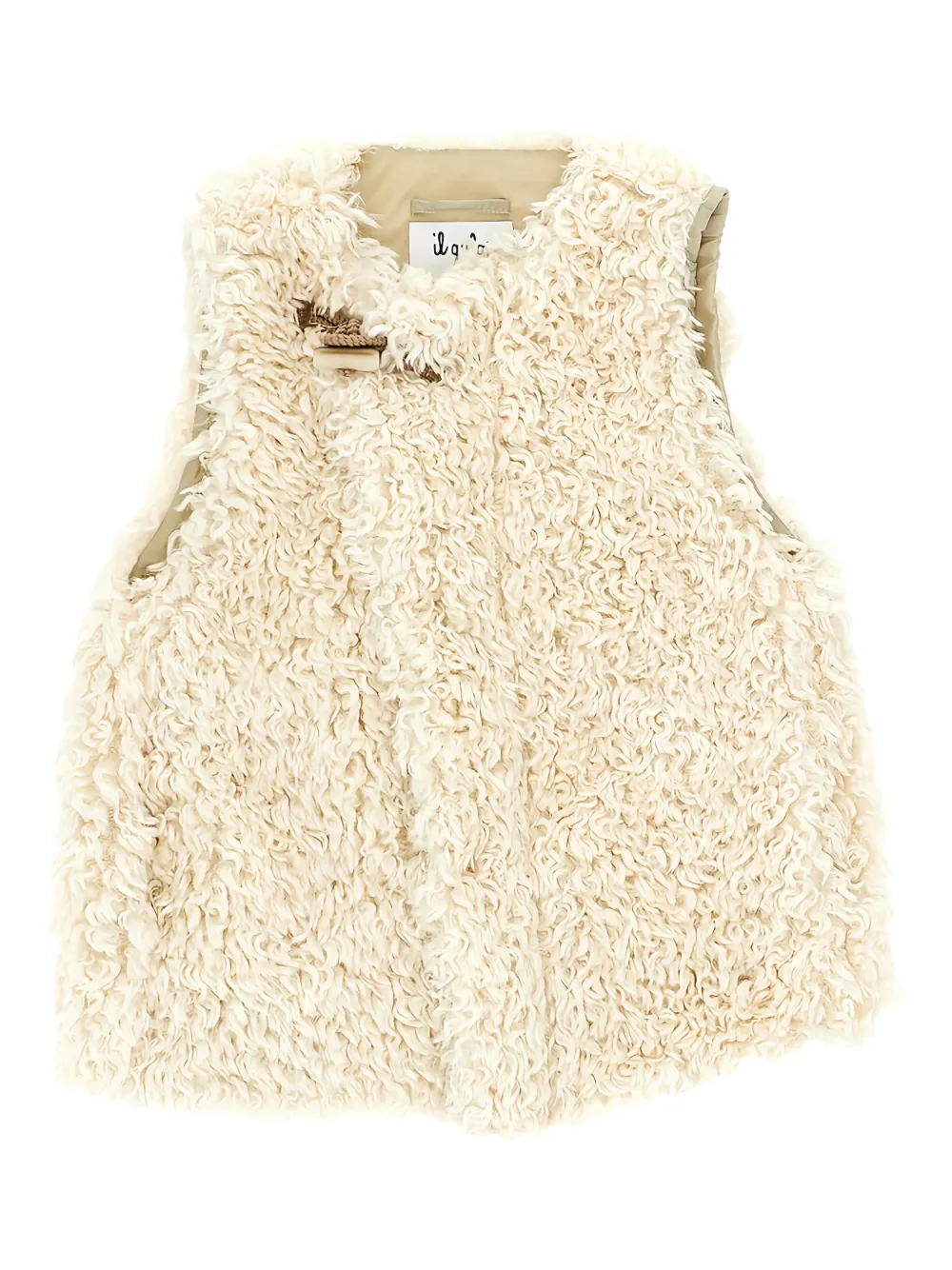 Il Gufo faux-shearling toggle-fastening gilet Beige