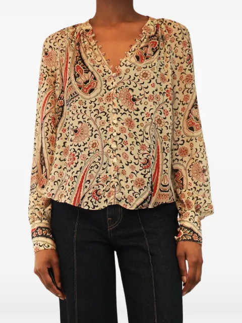Veronica Beard paisley-print silk blouse