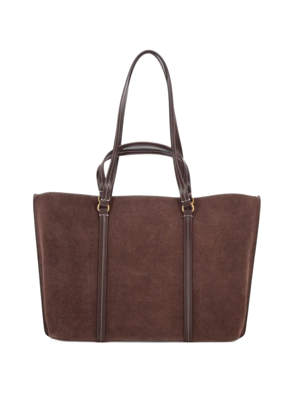 PINKO Love Birds suede tote bag Bruin