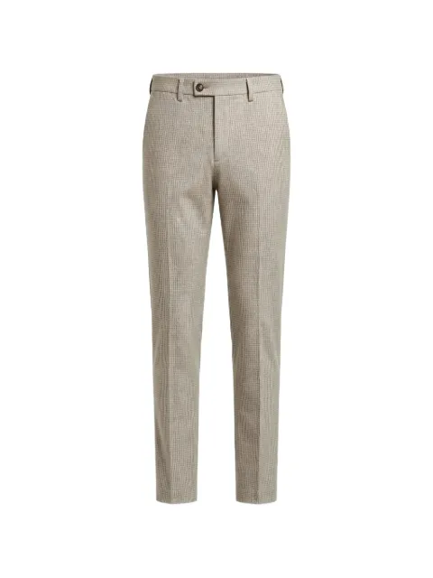 michael coal check-pattern tailored trousers