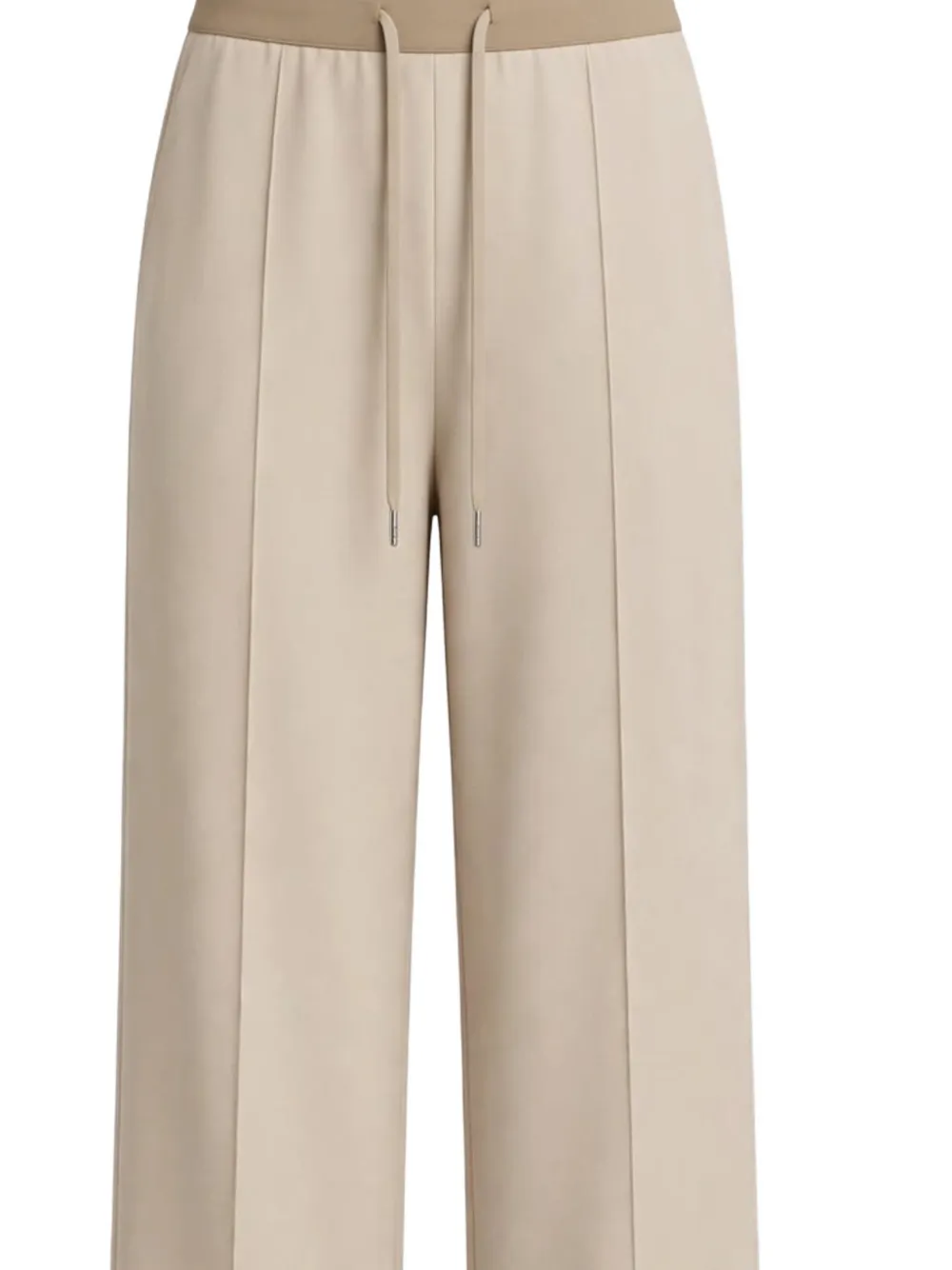 Lorena Antoniazzi drawstring pressed-crease trousers Beige
