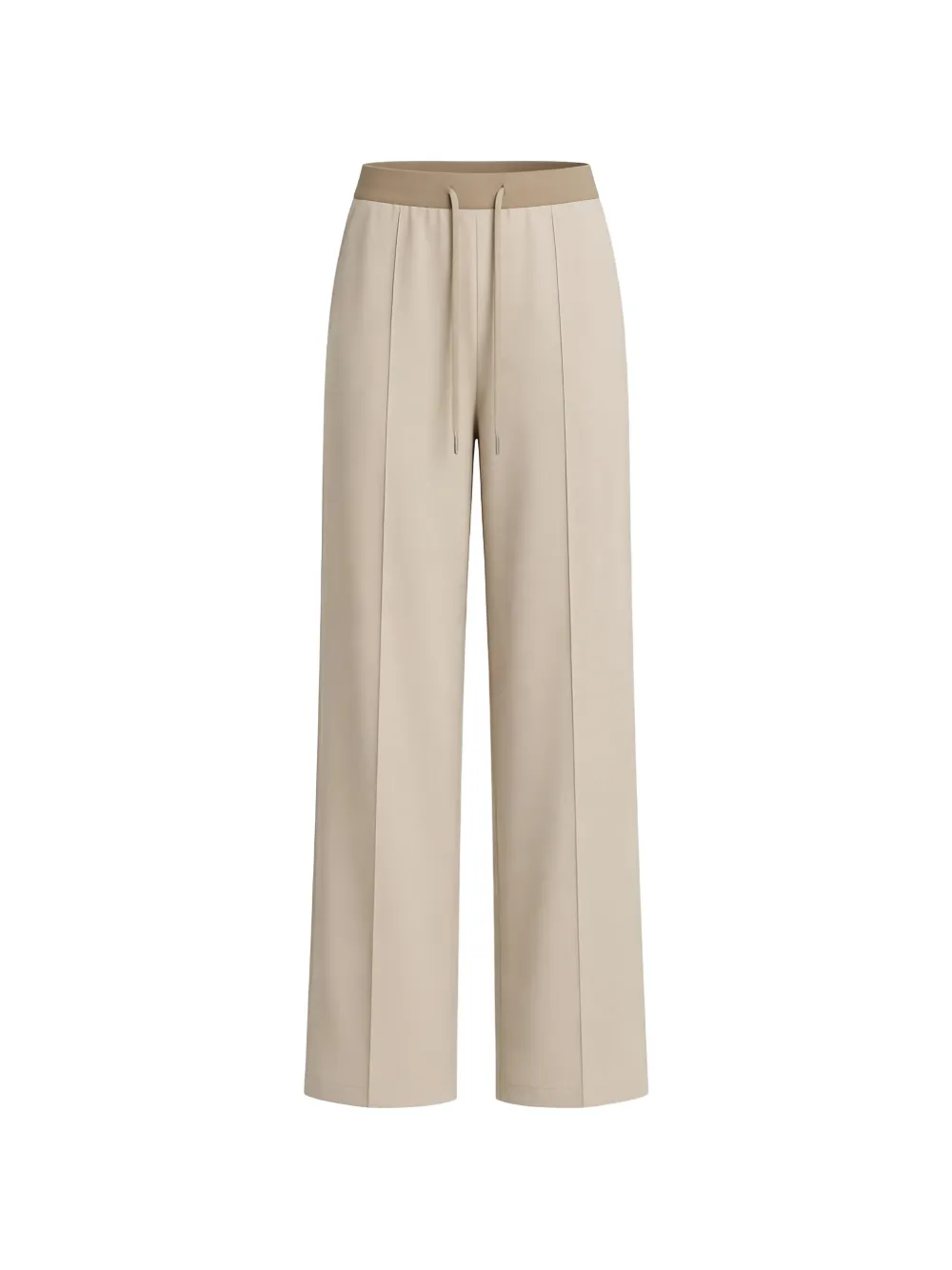 Lorena Antoniazzi drawstring pressed-crease trousers Beige