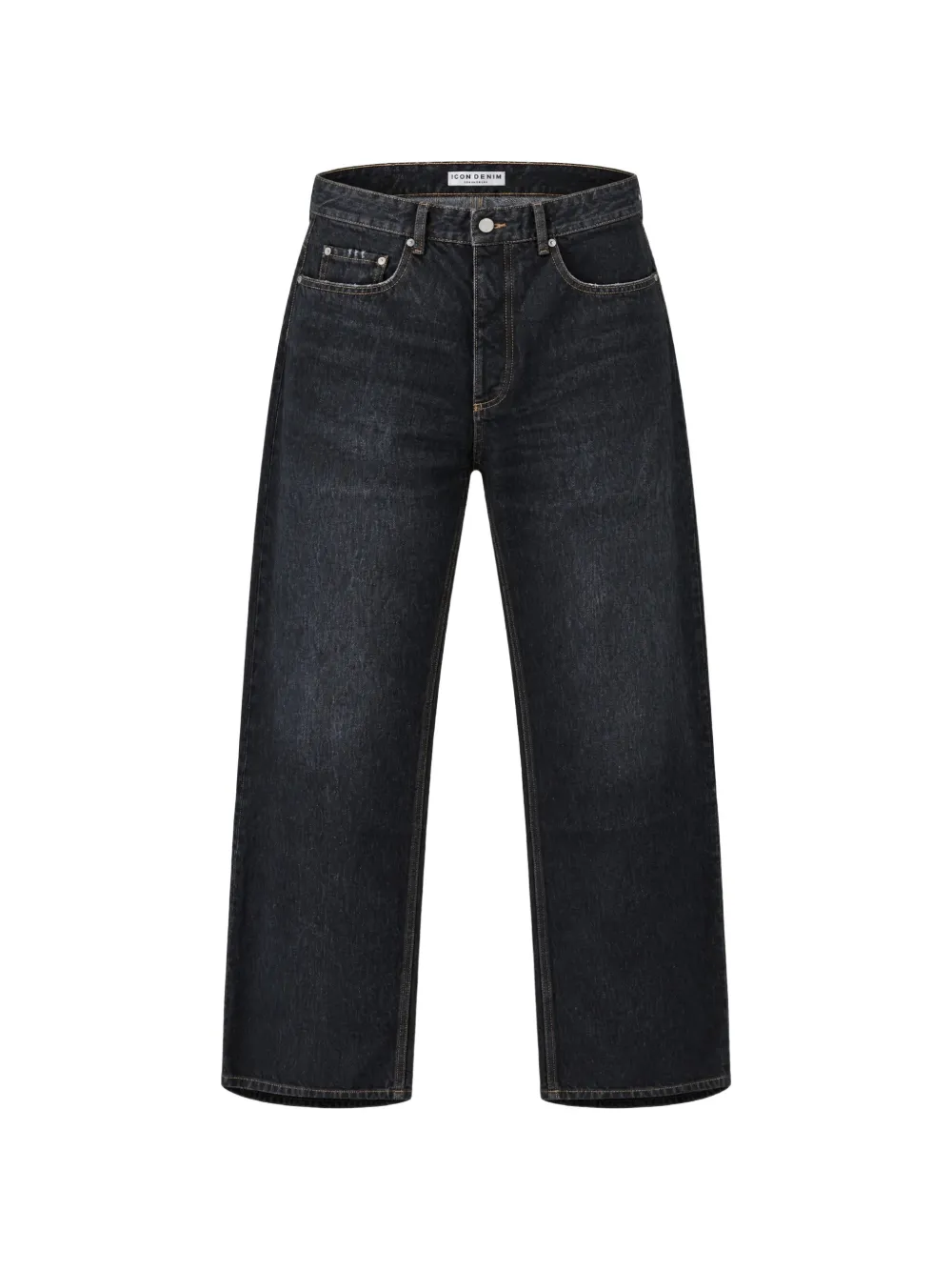 ICON DENIM Will faded straight-leg jeans - Nero