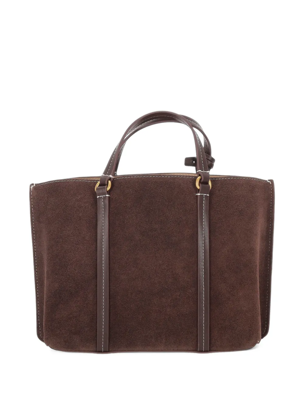 PINKO Love Birds contrast-stitch tote bag Bruin