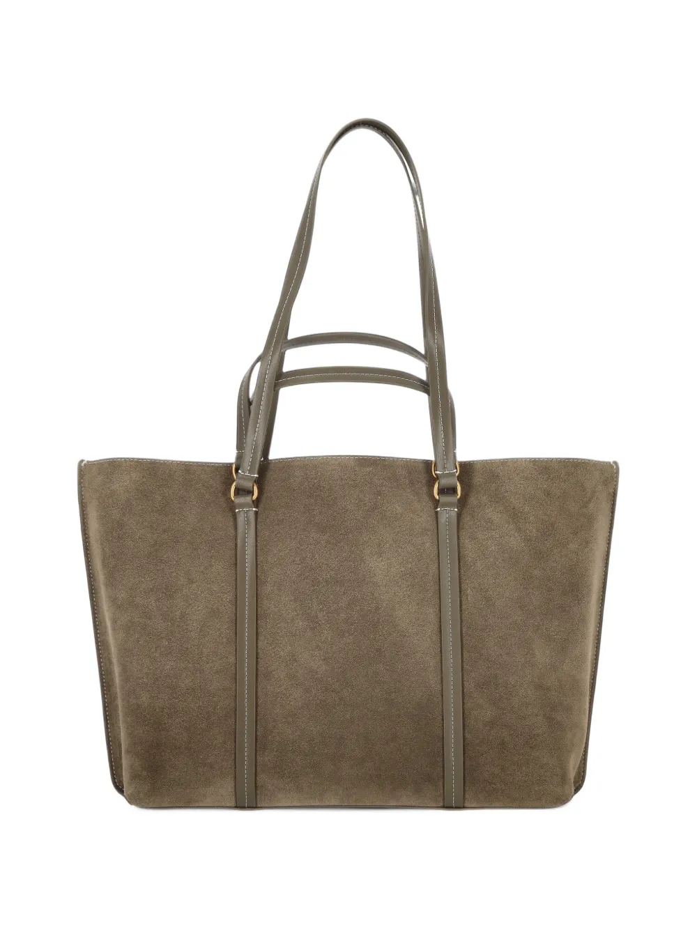 PINKO Love Birds suede tote bag Bruin