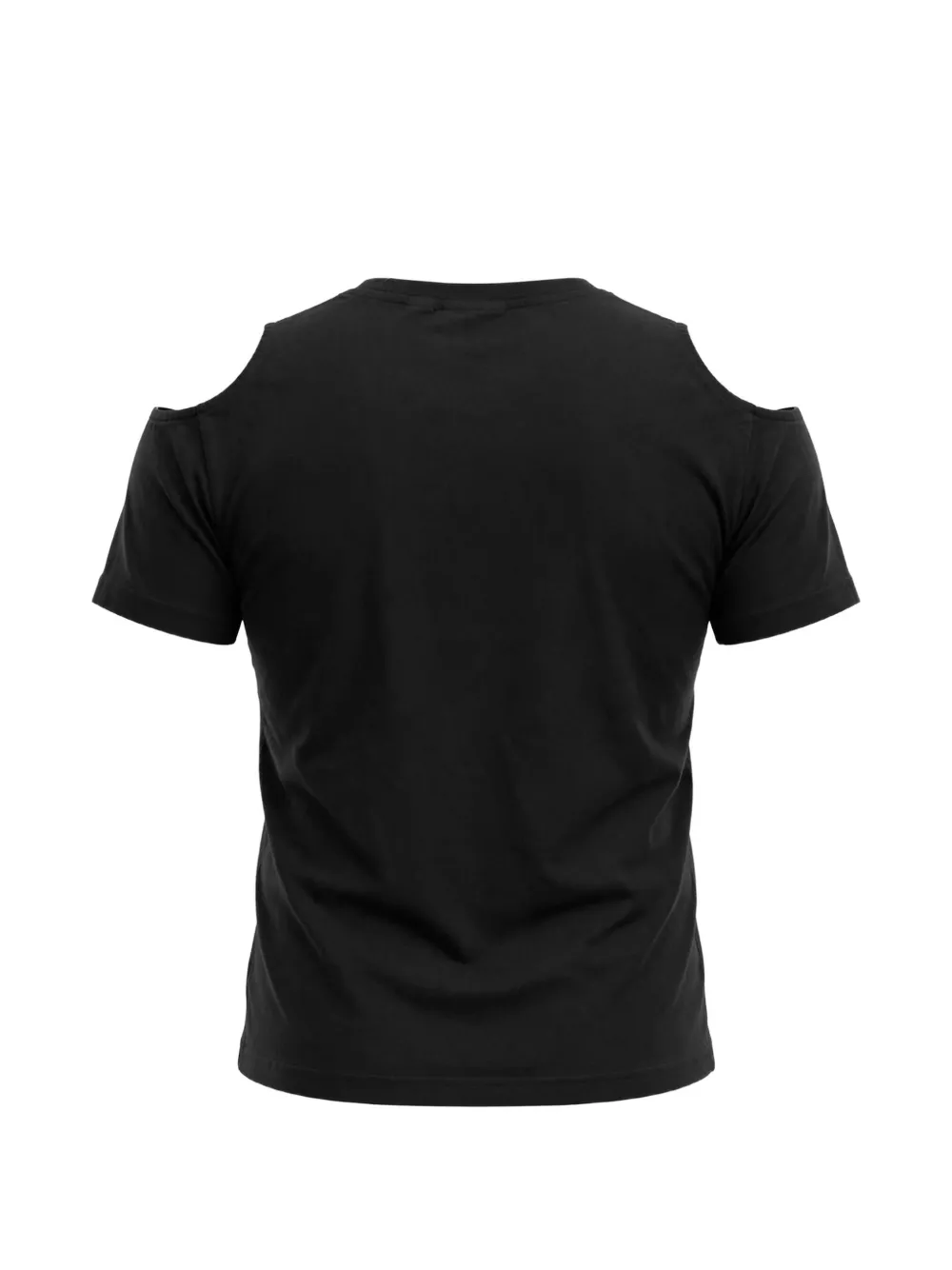 Off-White Kids Meteor logo-print cut-out T-shirt Zwart