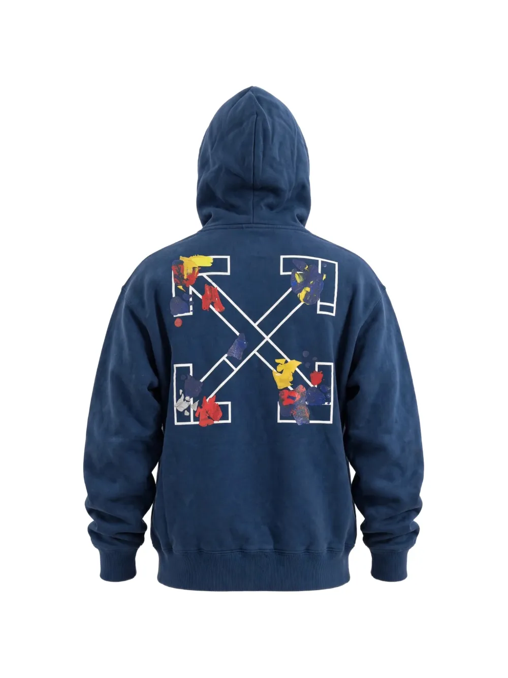 Off-White Kids Arrow Back To School zip-up hoodie Blauw