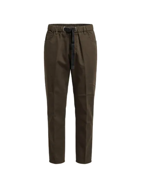 White Sand belted elasticated-waist trousers