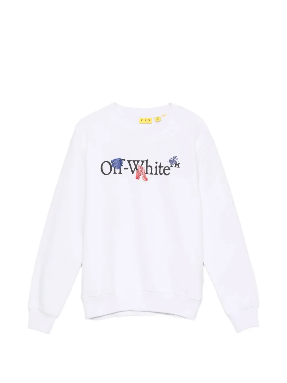 Off-White Kids logo-print sweatshirt - Bianco
