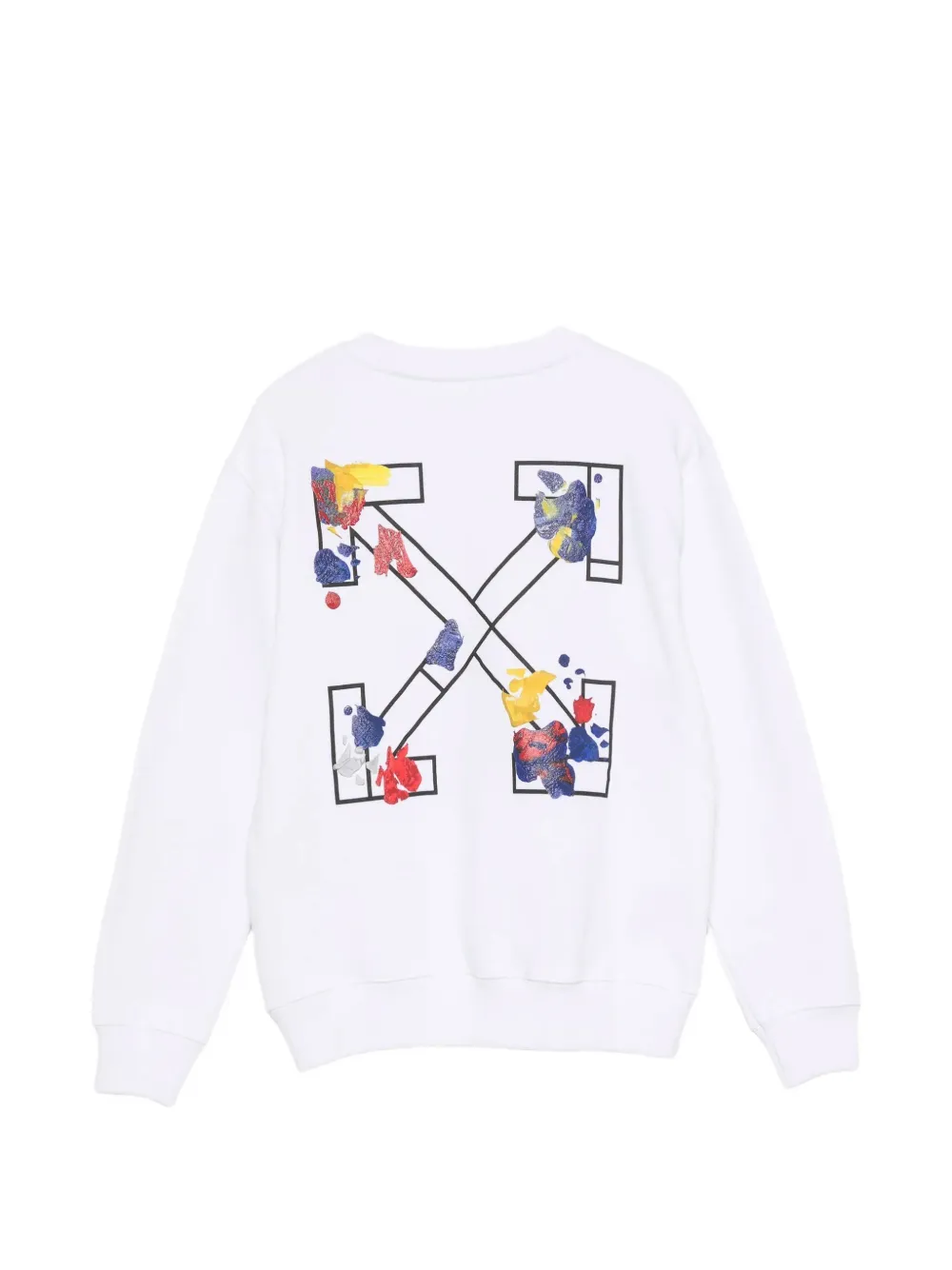 Off-White Kids logo-print sweatshirt Wit