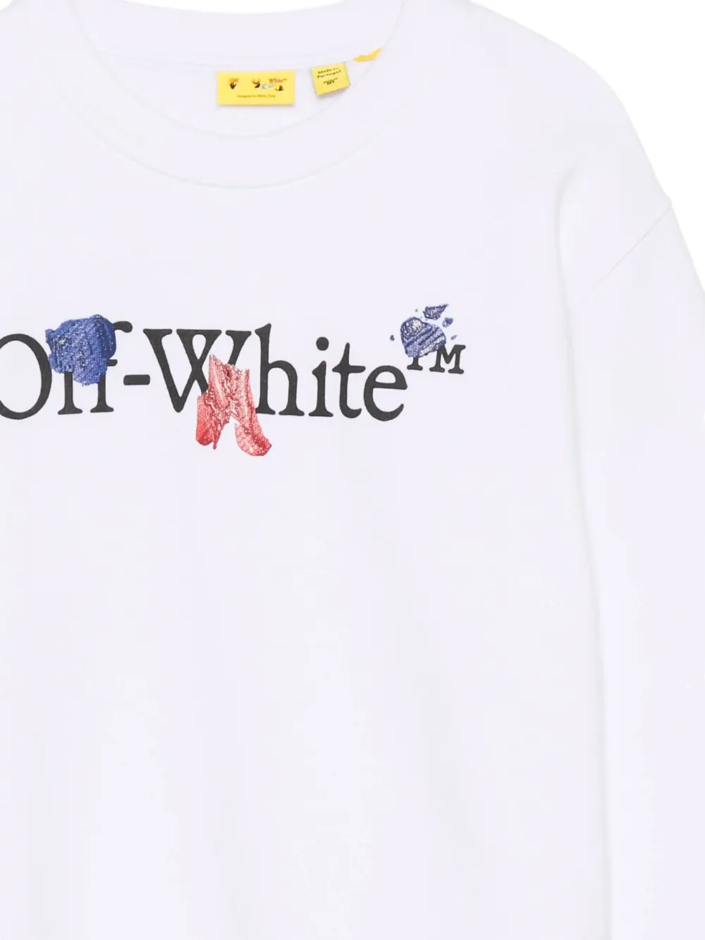 Off-White Kids logo-print sweatshirt Wit