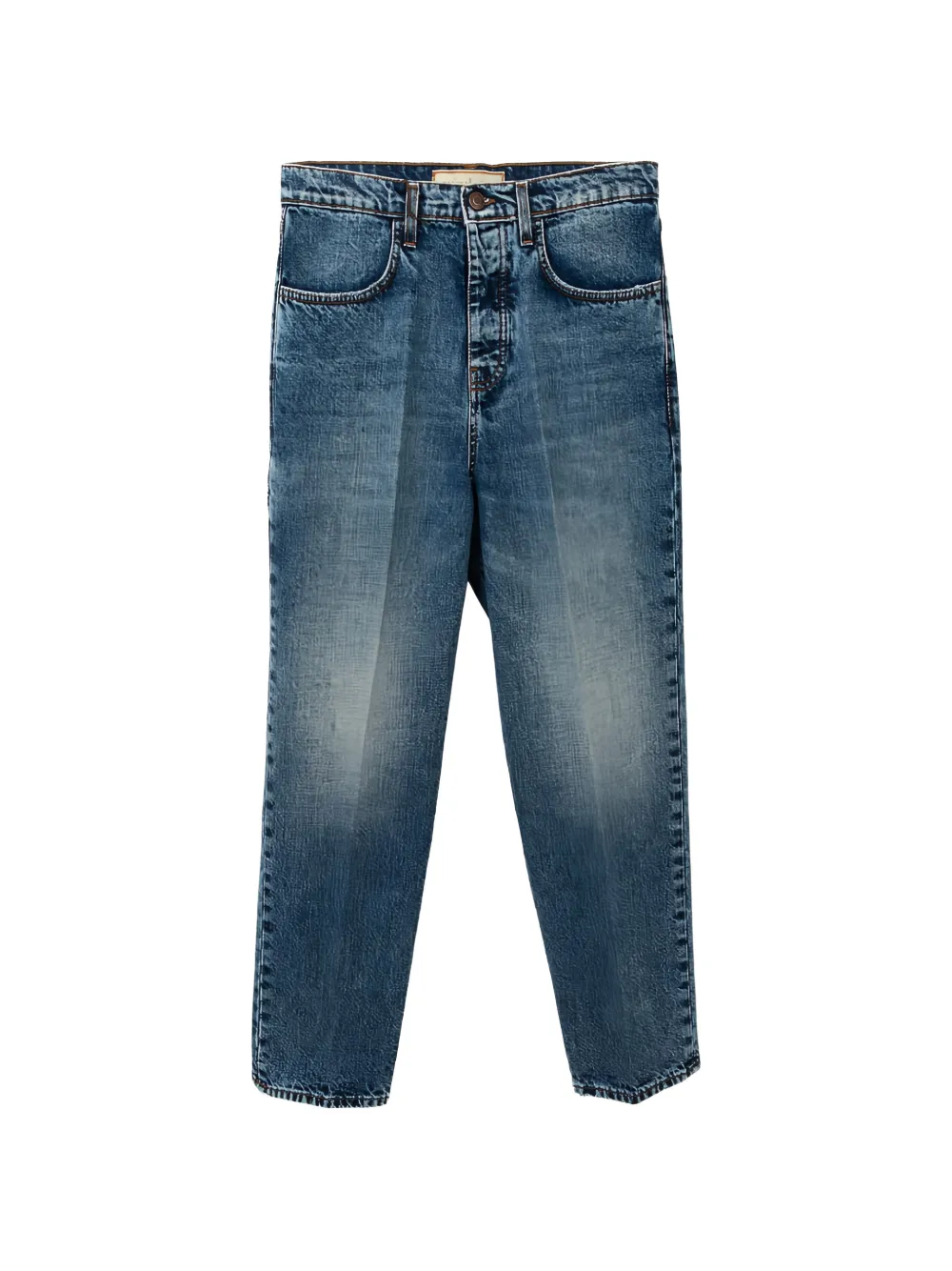 BONHEUR Osaka-S pressed-crease straight-leg jeans - Blau