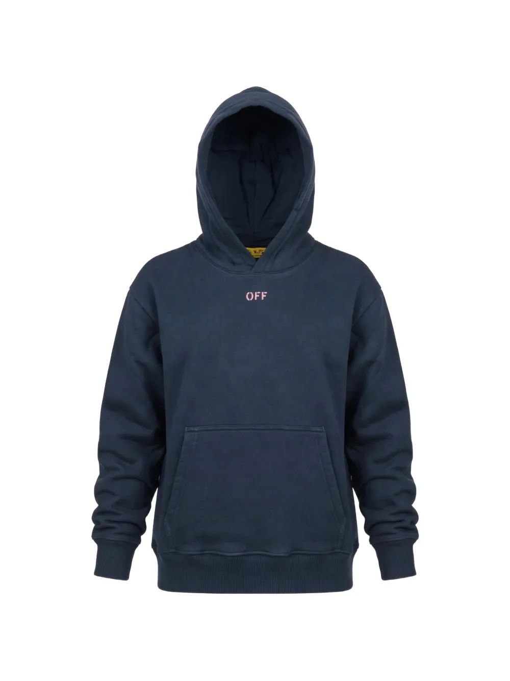 Off-White Kids logo-print cotton hoodie - Blu