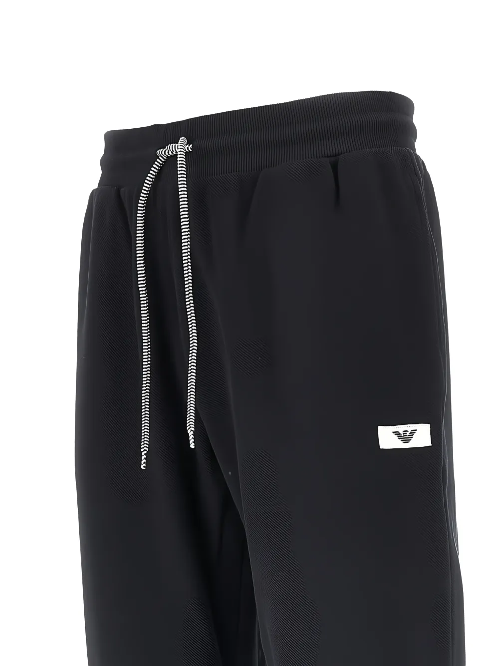 Ea7 Emporio Armani logo-patch drawstring track pants Zwart