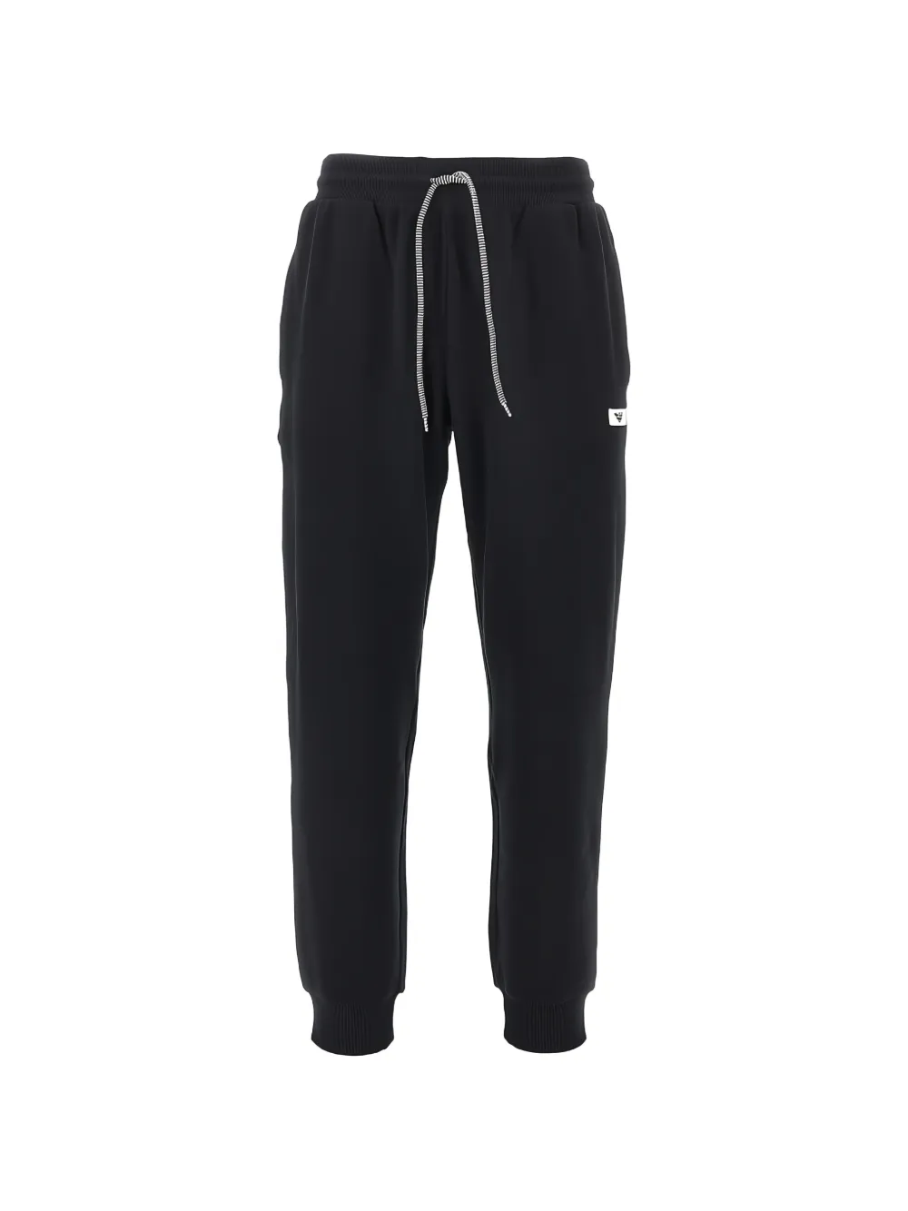 Ea7 Emporio Armani logo-patch drawstring track pants Zwart