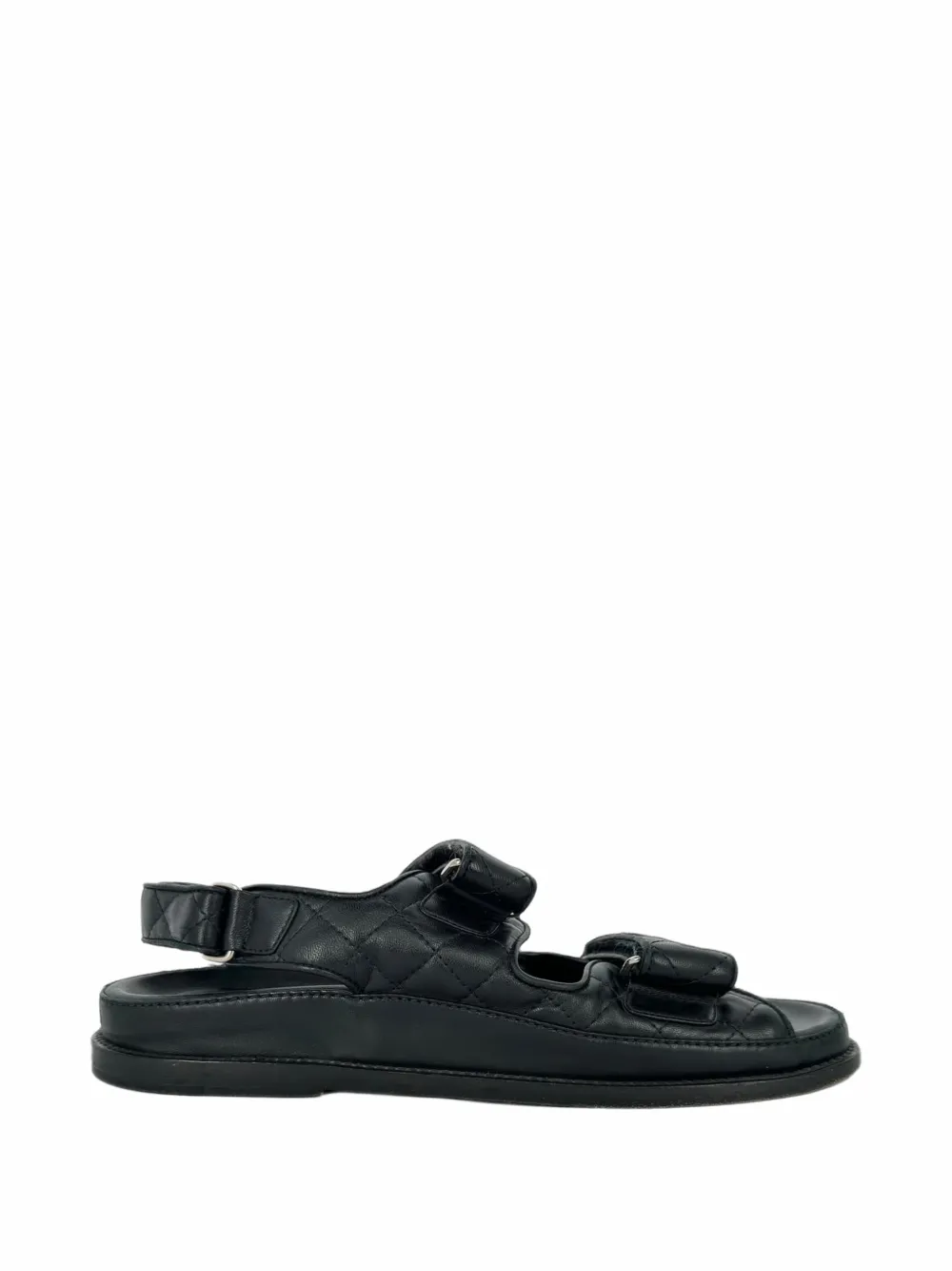 CHANEL Pre-Owned 2019 quilted CC logo sandals - Schwarz