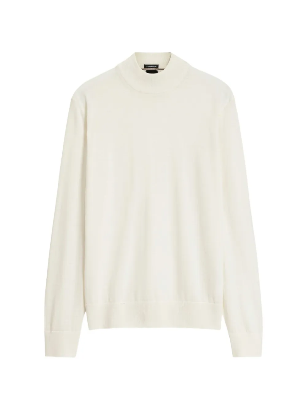 BOSS mock-neck sweater in extra-fine merino-wool - Toni neutri