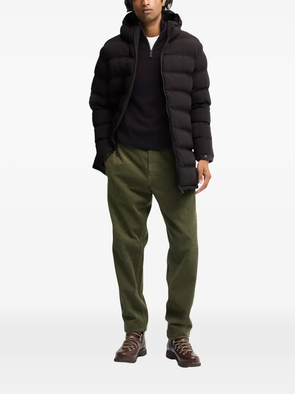 ASPESI zip-up parka Zwart