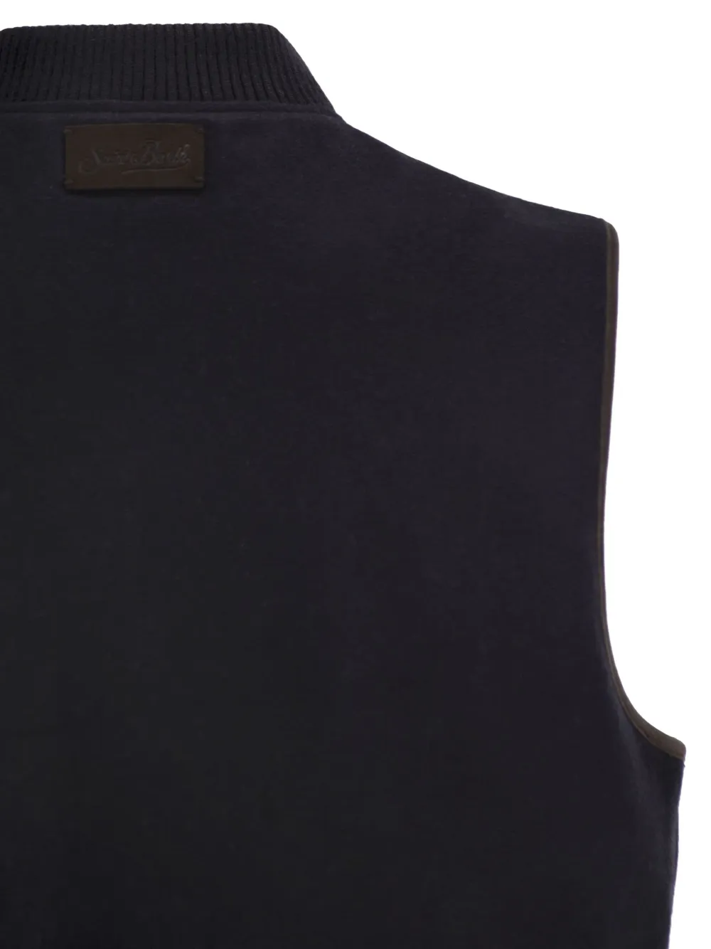 MC2 Saint Barth navy blue Spencer wool-blend reversible vest Blauw