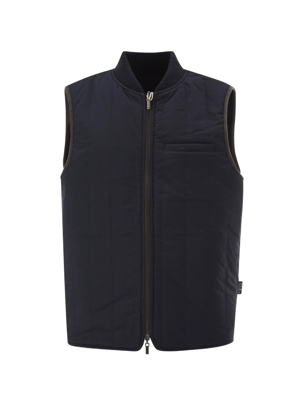 MC2 Saint Barth navy blue Spencer wool-blend reversible vest Blauw
