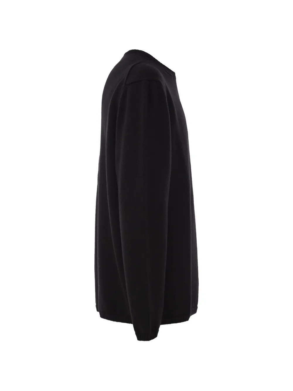 Premiata ribbed-detail crew neck sweater Zwart