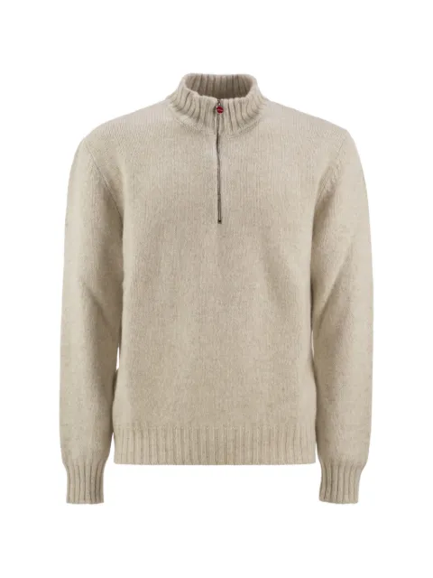 Kiton cashmere half-zip sweater